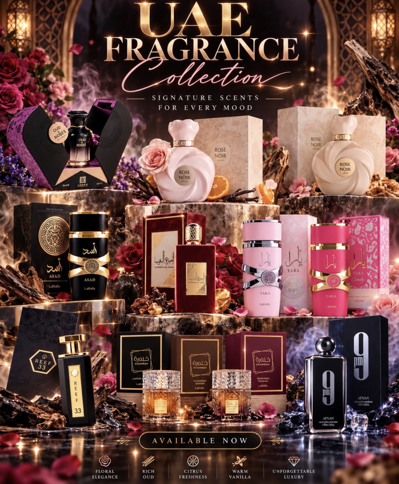 UAE Fragrance Collection promotional design