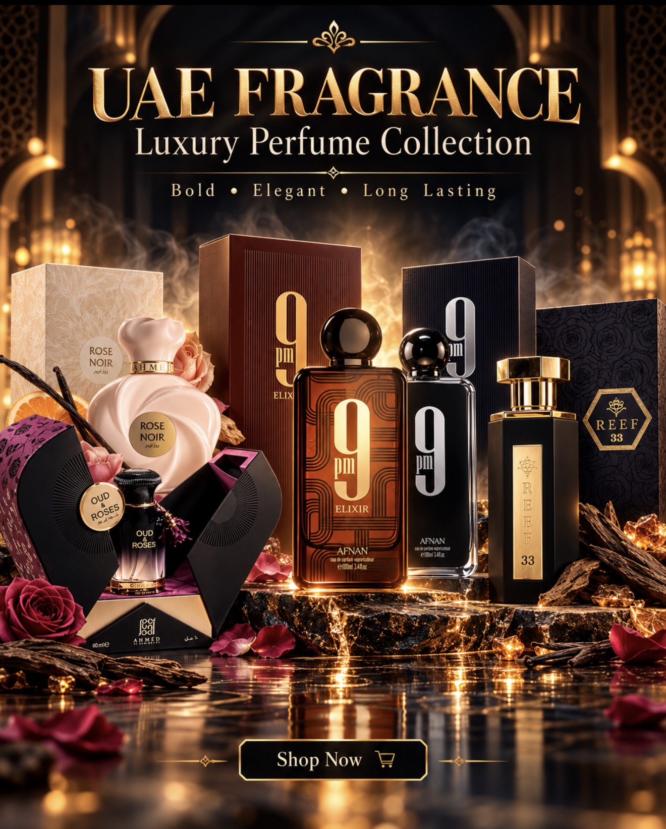 Luxury Perfume Collection promotional design